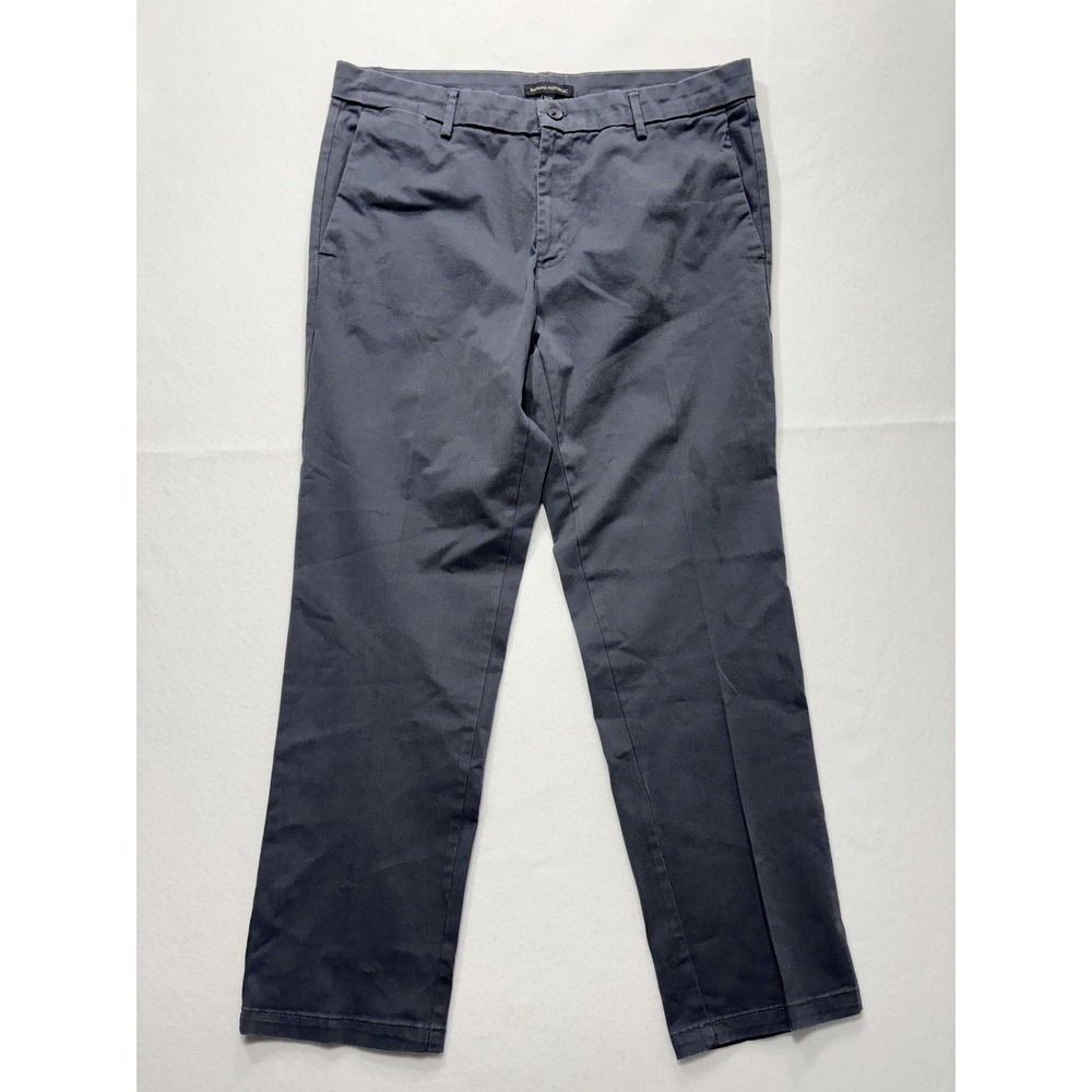 Banana Republic Chino Pants Mens 36x30 Gray Straight Leg Cotton Casual Work